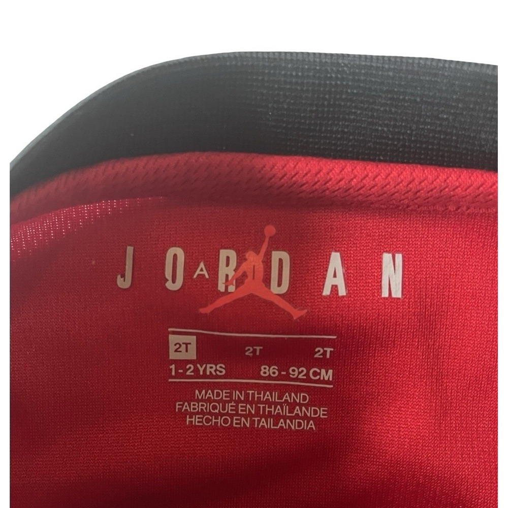 Air Jordan Youth Size‎ 2T Red Black Jersey 23 Tank Mesh Basketball Spellout - Picture 3 of 7